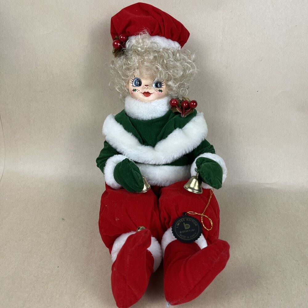 Brinn's 1987‎ December Christmas Calendar Clown Doll w/Jingle Bells Limited Edt.